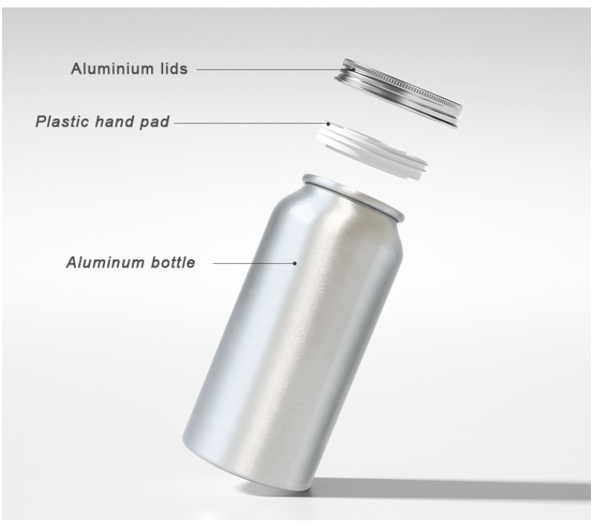 Recyclable metal aluminum Vitamin Supplement bottles