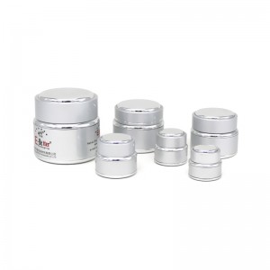 JA-5-1 series silver oxidation aluminum cosmetic jar