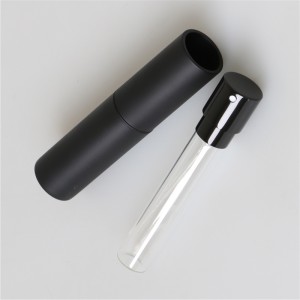 Matt nyeusi 10ml 8ml mini alumini kioo kinywa dawa chupa manufactory