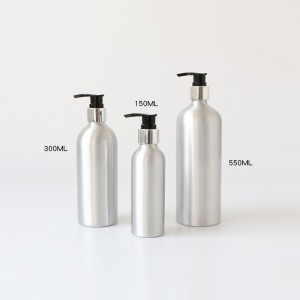 Stock 300ml 16oz Aluminum Cosmetic bottle Travel 500ml 1L aluminum cosmetic bottle with spray pump for hotel use