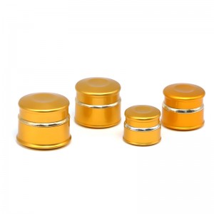 JA-3-1 series luxury black aluminum jar for cosmetic cream