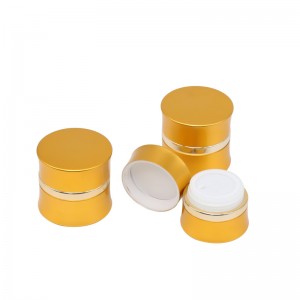 JA-3-3 series gold oxidated aluminum face cream jar