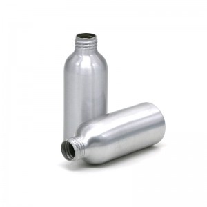 Срібна алюмінієва пляшка для косметичного лосьйону 120 мл