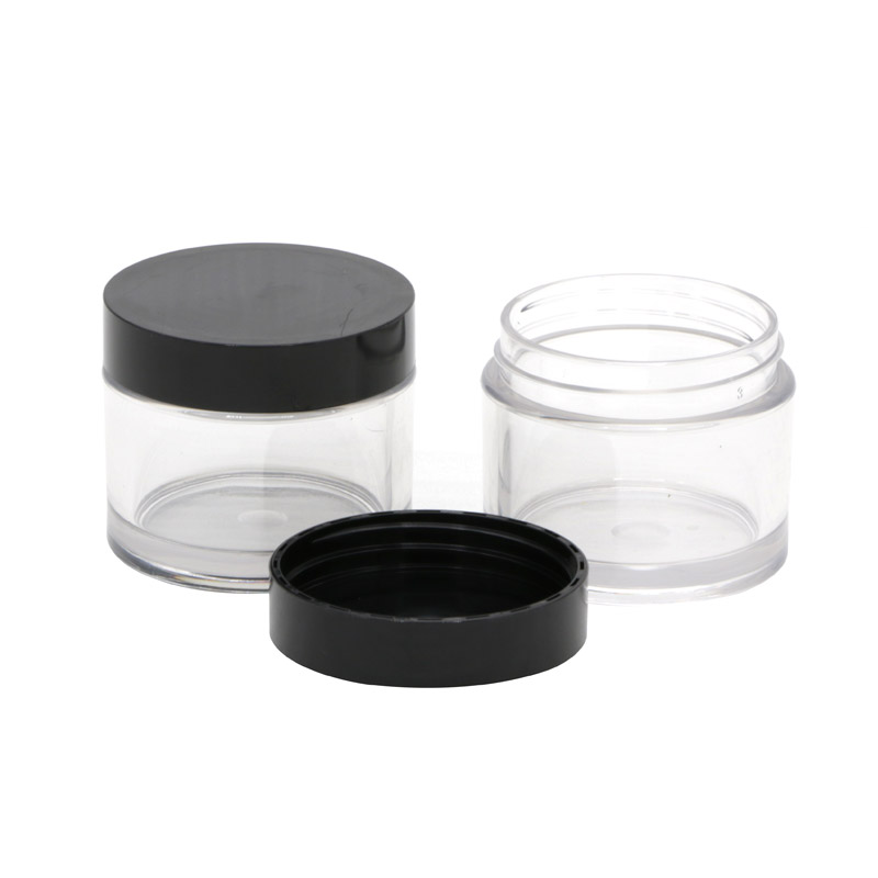 2017 New Style Glass Jar With Black Lid -
 50g clear plastic cream jar  – E-better