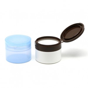 100ml flip top plastic cream jar