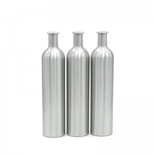 Botella de licor de aluminio alta y delgada de 1000 ml