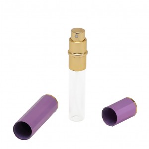 Frasco de perfume de alumínio extravagante roxo de 8 ml