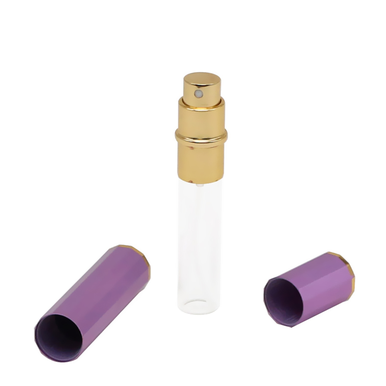Factory Price 50g Amber Cosmetic Glass Jar -
8 ml purple fancy aluminum perfume bottle – E-better detail pictures