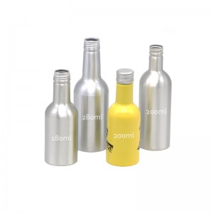 Botol aluminium seri AJ-02 kanggo aditif bahan bakar