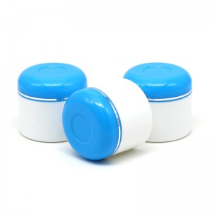 Factory For Cosmetic Packaging No Minimums -<br />
 50ml white double wall plastic cosmetic cream jar - E-better