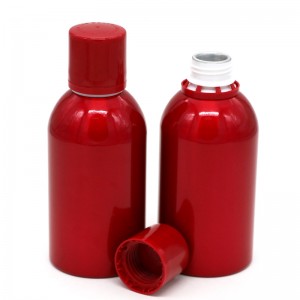 Bottiglia di liquore in alluminio tozzo rosso da 530 ml