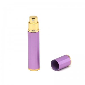 Flacon de parfum aluminium fantaisie violet 8 ml