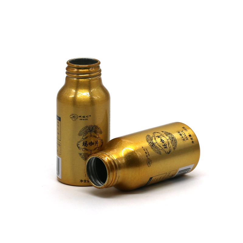 80 ml gold aluminum tablet packing bottle Featured Image