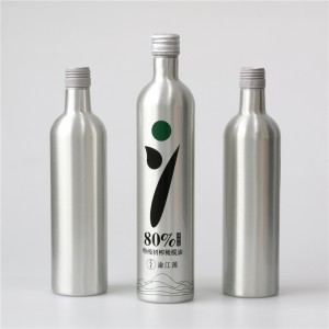 Luxury 500ml 750ml Aluminum Wine Bottle Custom Color Bottle For Olive Oil