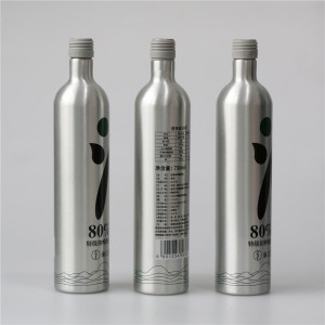 Bottiglia di vino in alluminio di lusso da 500 ml 750 ml Bottiglia di colore personalizzata per olio d'oliva