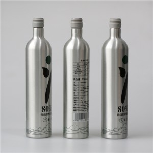 Botlolo ea Veine ea Luxury 500ml 750ml Aluminium Veine Custom Color Bottle Bakeng sa Oli ea Mohloaare