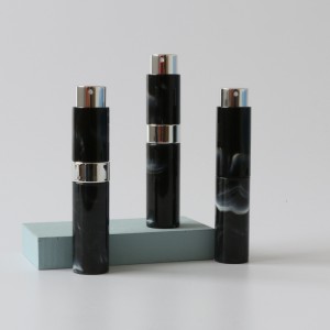 Logotipo personalizado color mármol 10ml atomizador de perfume recargable envío rápido