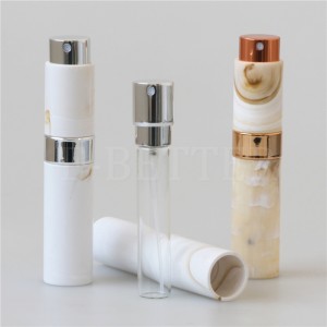 marble pattern 10ml mini plastic scent spray bottle portable TONER SCENT ALCOHOL MAKEUP REMOVER HAIR SPRAY