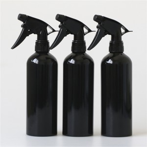 Stock 300ml 16oz Aluminum Cosmetic bottle Travel 500ml 1L aluminum cosmetic bottle with spray pump for hotel use