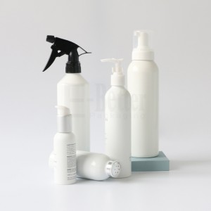 1L white aluminum bottle with trigger sprayer
