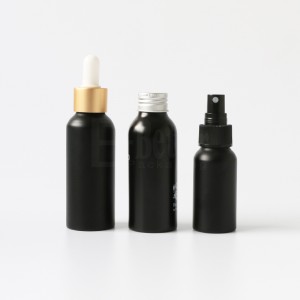 8 oz 16 oz 32 oz aluminijasta steklenica šampona mat črne barve s sprožilcem pršilne črpalke