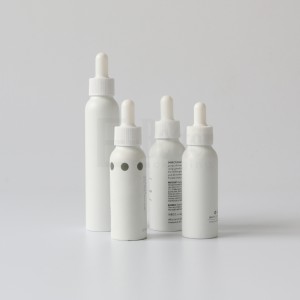 1L white aluminum bottle with trigger sprayer