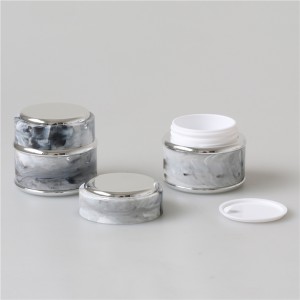 Marble Color Nail Gel Jar Empty 15ml 30ml 50ml Plastic Jar For Cosmetic