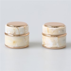 Marble Color Empty Plastic Cosmetic Cream Jar