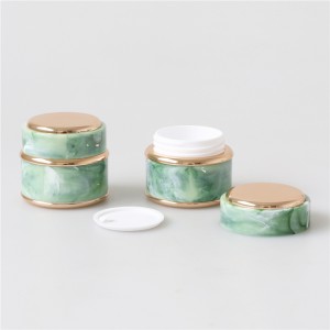 luxe 15g 30g 50g marmer zwarte kleur oogcrème pot met gouden deksel