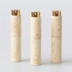 Cor de madeira 10ml frasco de spray de névoa fina recarga de atomizador de perfume ambientalmente amigável