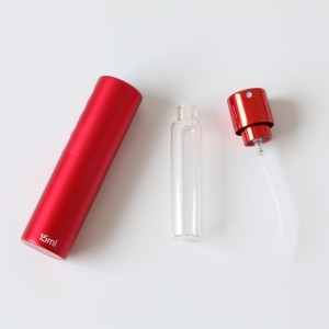 Benutzerdefinierte Farbe Aluminium Parfümzerstäuber leere Parfümverpackungsflasche nachfüllbar