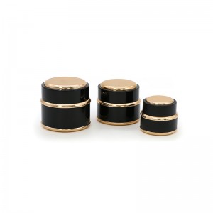 15G 30G 50G Black Color Plastic Cosmetic Cream Jar