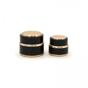 15G 30G 50G Black Color Plastic Cosmetic Cream Jar