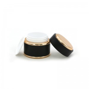 15G 30G 50G Black Color Plastic Cosmetic Cream Jar