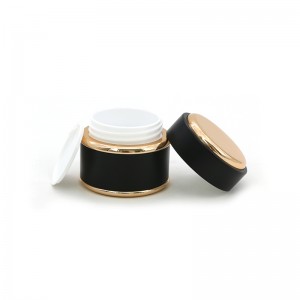Barattolo di imballaggio crema cosmetico in plastica nera di vendita calda