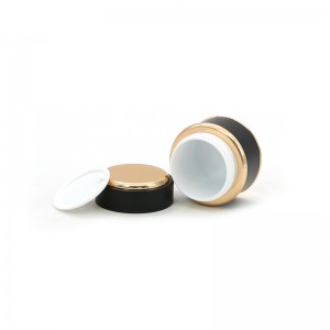 Barattolo di imballaggio crema cosmetico in plastica nera di vendita calda