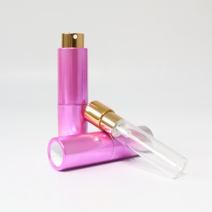 Warna adat corak kosong munggah lelungan refillable parfum botol semprotan atomizer kanggo layar resik