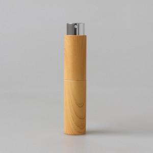 Cor de madeira 10ml frasco de spray de névoa fina recarga de atomizador de perfume ambientalmente amigável