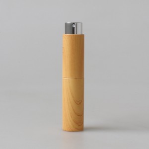 Rangi ya mbao 10ml faini ukungu dawa chupa ya manukato rafiki mazingira refill atomizer