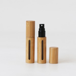 recyclable nature wooden 6ml 8ml 10ml Mini empty Refillable Perfume Pump Atomizer CLEANING travel Essential Oil Fragrance skincare breath freshener cosmetics SETTING SPRAY bottle manufactory