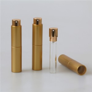 promotion pack 10ml gold plastic mini perfume atomizer spray bottle