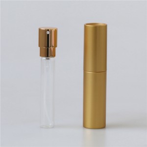 promotion pack 10ml gold plastic mini perfume atomizer spray bottle