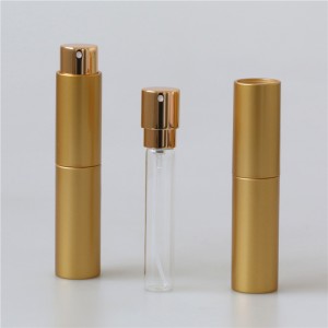 promotion pack 10ml gold plastic mini perfume atomizer spray bottle