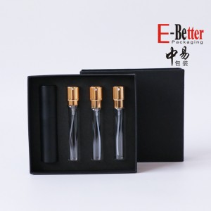 Custom fancy atomizer set 8ml 10ml 15ml 20ml 30ml round empty plastic atomizer fragrance spray bottle with gift paper box packaging