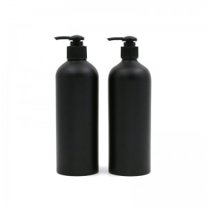 8oz 16oz 32oz Matte Black Colour Aluminium Shampoo Bottle With Spray Pump Trigger