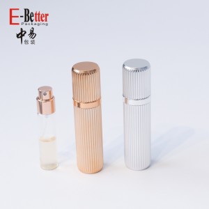 Luxury magnetic cap atomizer set 10ml empty cylinder travel fragrances fine mist atomizer bottle with gift box sample perfume spray bottle