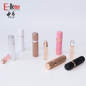 Luxury magnetic cap atomizer set 10ml empty cylinder travel fragrances fine mist atomizer bottle with gift box sample perfume spray bottle