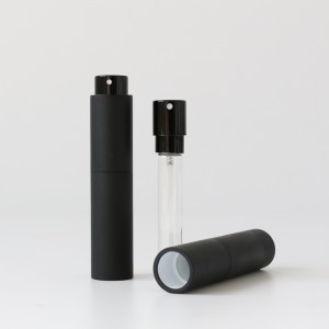 Матовый черный 10 мл 8 мл мини-алюминиевый стеклянный распылитель для рта мануфактура
