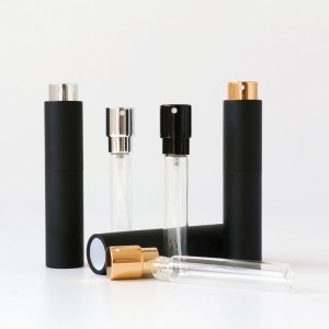cheap price 10ml pocket refillable matte black travel perfume atomizer sanitizer spray bottles