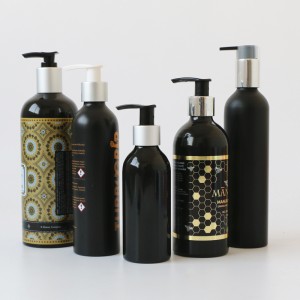 Stock 300ml 16oz Aluminum Cosmetic bottle Travel 500ml 1L aluminum cosmetic bottle with spray pump for hotel use